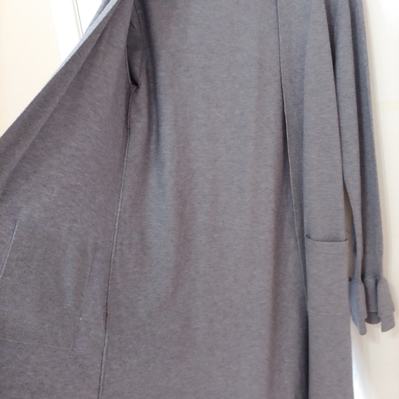 ISAAC Mizrahi Gray Duster Cardigan Size M - Picture 12 of 16